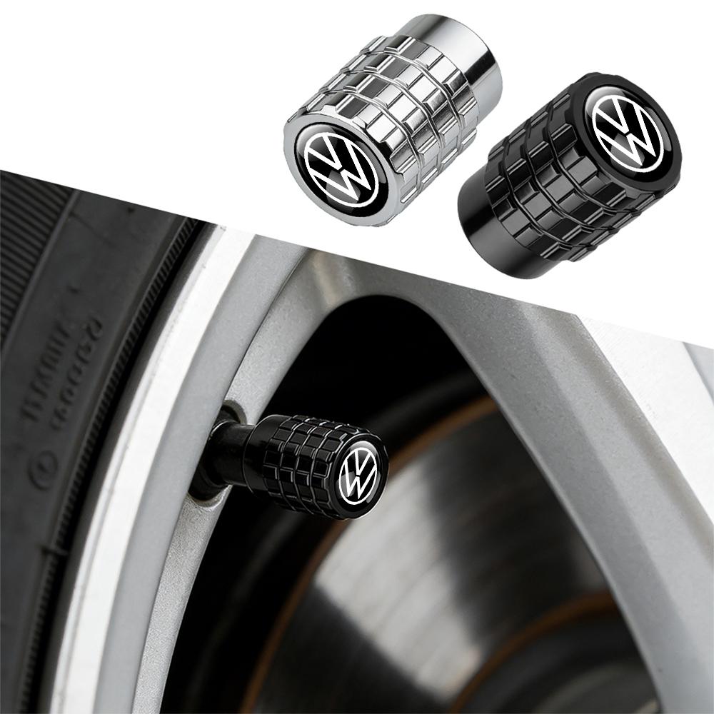 4PCS Aluminum Alloy Volkswagen Car Styling Wheel Cover Tire Valve Stem Dust Caps Auto Valve For VW Golf Passat Arteon CC VariantOJ5