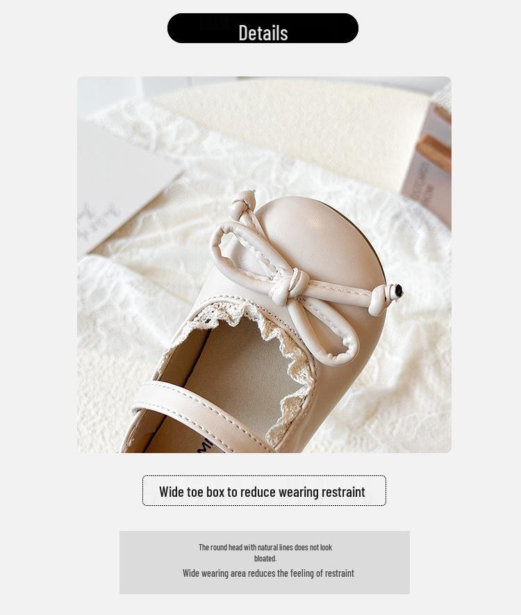 Стильные кожаные лоферы для девочек с мягкой подошвой - Весенне-осенние туфли принцессы, корейский стиль, обувь для первых шагов