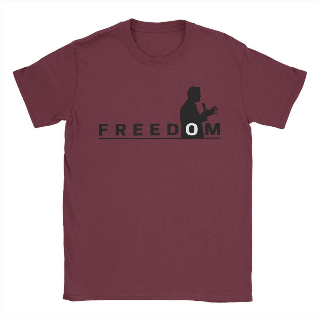 Unique FREEDOM CHARLIE KIRK T-Shirts Men Round Collar 100% Cotton T Shirts Short Sleeve Tee Shirt Printed Clothing