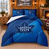 Printed 3Pcs Bedding Set Toronto Maple Leafs Pattern Bed Sheet Pillowcase For Bedroom Decor
