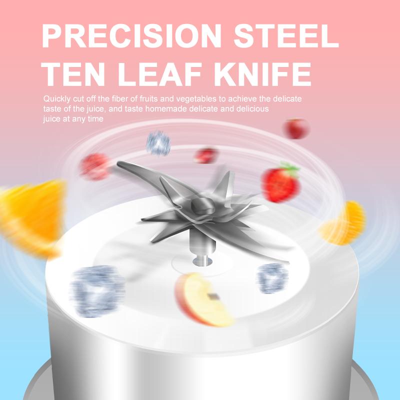 Электрическая соковыжималка для фруктов, бытовая соковыжималка, портативная соковыжималка, отделение мякоти, двунаправленная спиральная соковыжималка для фруктов, стакан