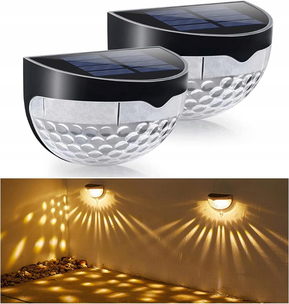 Solar Wall Lamp For Garden, 6 Leds, Outdoor Lamps