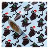 Yousheng Christmas Cat Wrapping Paper 16.4 Ft Cute Black Cats Gift Wrap Roll Holiday Gift Wrap for Boys Girls Cat Lovers Christmas Party