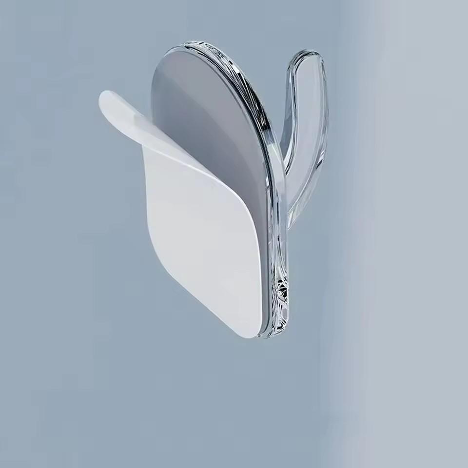 Transparent Strong Adhesive Mini Hook for Kitchen Door Bathroom Mirror Cabinet Jewelry Storage Non-Marking No Punching Required