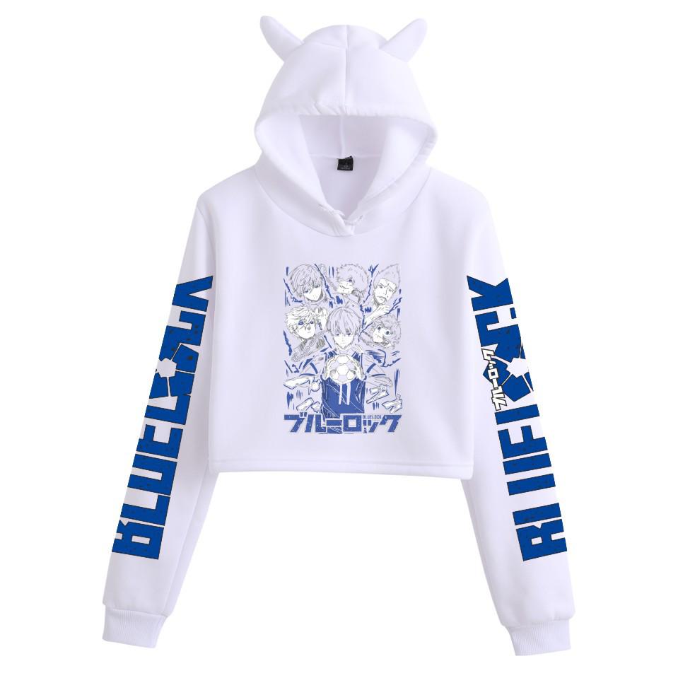 Blue Lock Printed Women's Cat Ear Hoodie