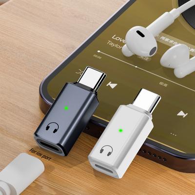 Адаптер USB C на 8-контактный аудиоразъем для наушников USB C Male на 8 Pin Female Аудиоадаптер для iPhone 15 Pro Max/Plus iPad Pro MacBook Pro
