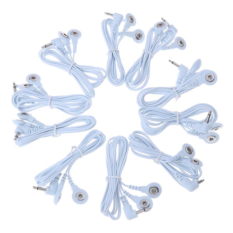1/3/5/10Pcs Tens Machine Electrode Pad Stub Lead Wires Cables Male 3.5Mm