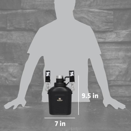 Stanley Classic Water Bottle, 1 Liter, THE LEGENDARY CLASSIC CANTEEN | 1.1 QT (Black)