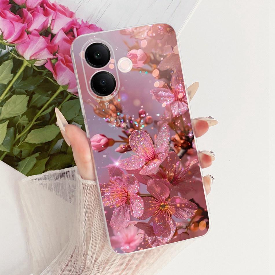 For Vivo V60 Lite 4G 5G Cute Flower Butterfly Cat Painted Case For Vivo V60 V60lite V2530 V2511 Soft Silicone TPU Phone Cases