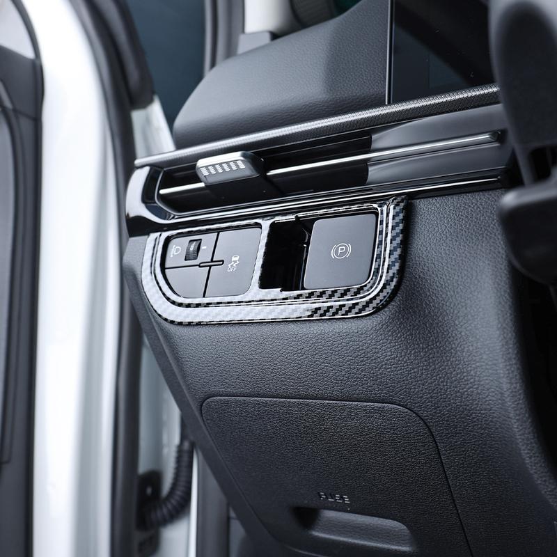 Carbon Fiber Front Headlight Adjustment Cover Trim For Kia Sportage NQ5 2026 Car Tuning Trim Accessories LHD