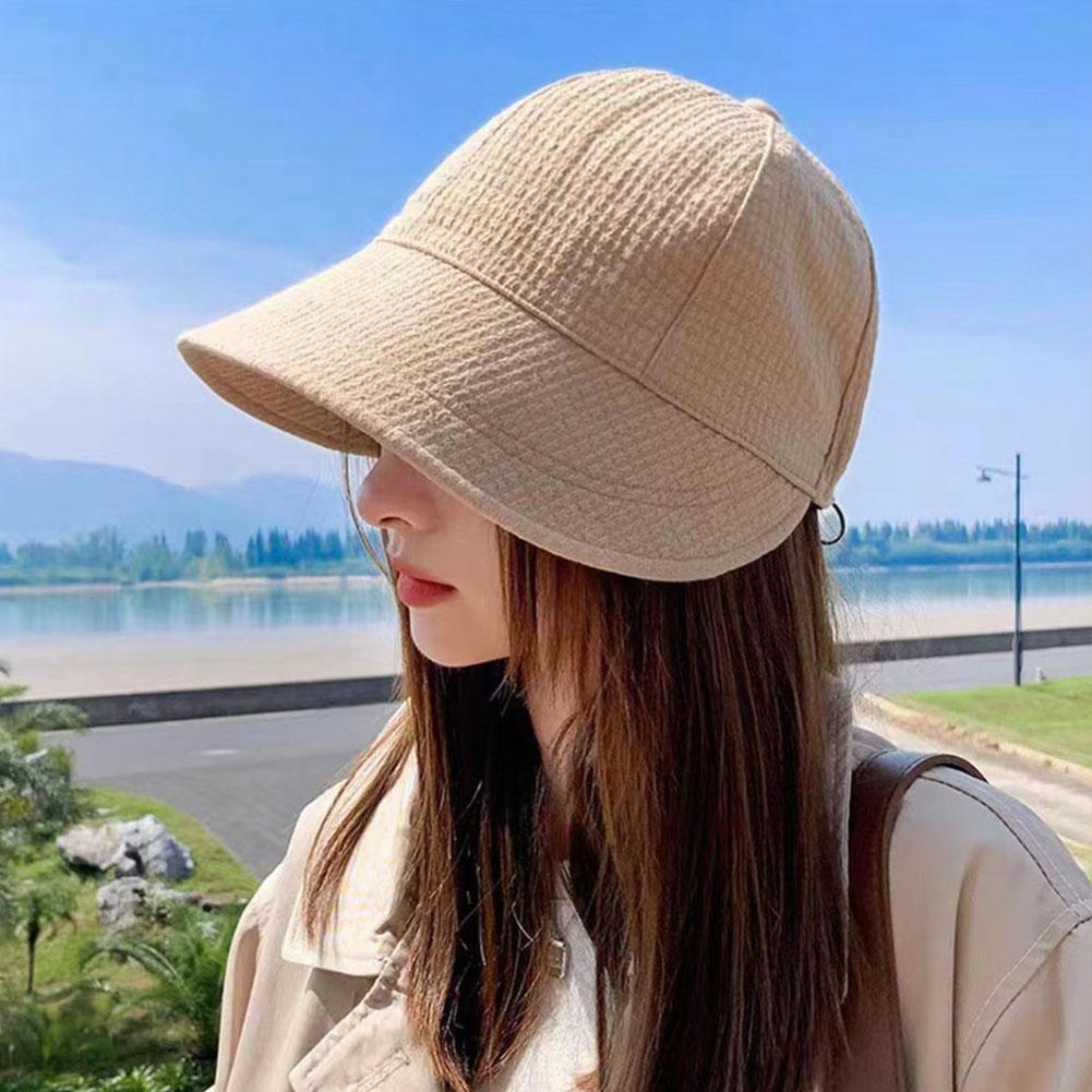Женская модная летняя шляпа от солнца, складная, с широкими полями, идеальная кепка-ведро, повседневный выбор рыбака P3D0
