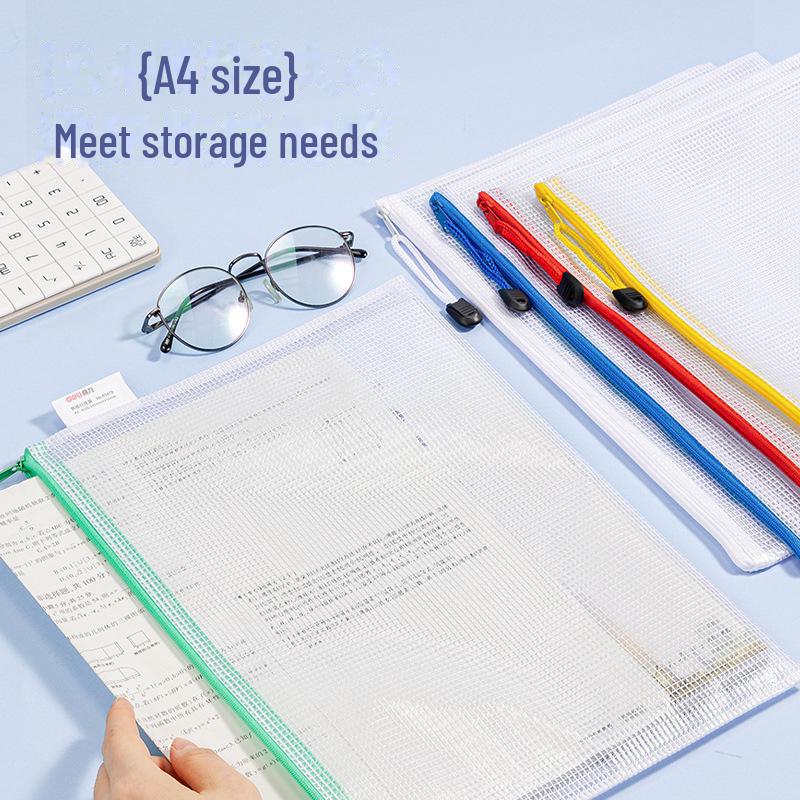 Прозрачная сетчатая сумка-регистратор на молнии для студентов - сумка для хранения канцелярских принадлежностей и карандашей для экзаменов