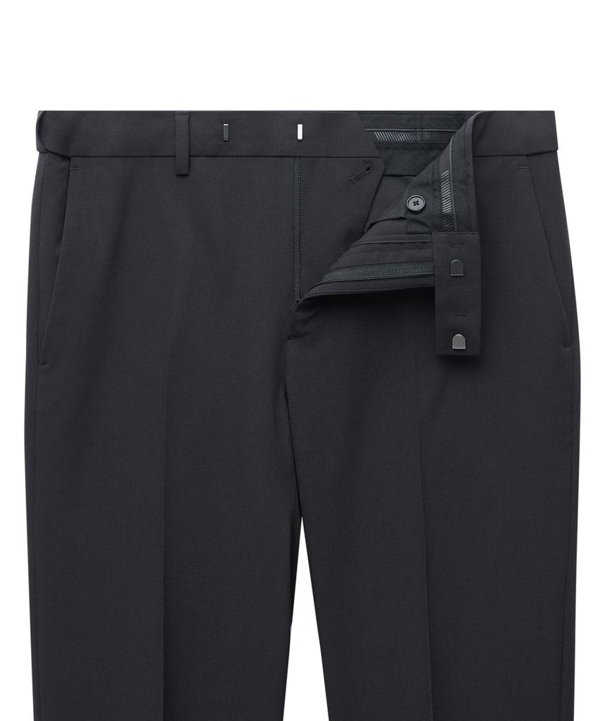 MUSINSA STANDARD Lightweight Tapered Hidden Banding Crop Slacks [Dark Gray]