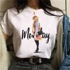 Fashionable Red High Heels Round Neck Pure Cotton Printed Unisexs and Womens Short Sleeved New Personalized Casual Tshirt