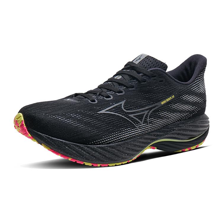 Mizuno Wave Rider 28 'Black Sunny Lime' Mizuno J1GC246301