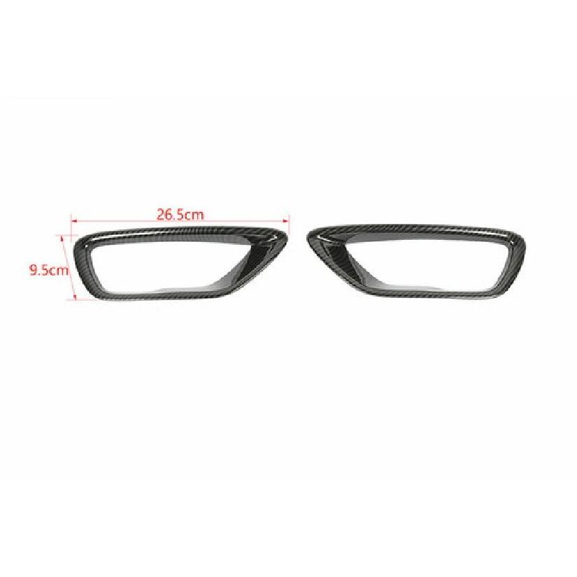 Front Fog Light Cover Lamp Frame Trim For Jeep Grand Cherokee 18+ Carbon Fiber