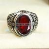 Garnet Oval Cut Gemstone With 925 Sterling Silver Ring For Men's #B88 JL375671415355