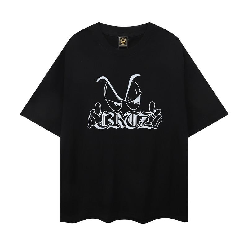 Series T-shirt short-sleeved letter logo printed crew neck half-sleeved top bottoming shirt ins tide