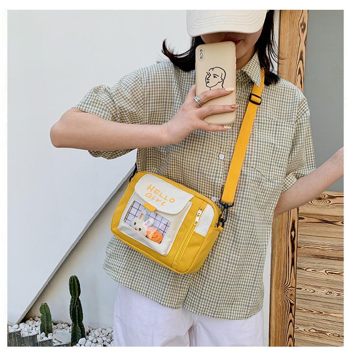 Холщовая сумка для гриля, маленькая сумка через плечо, японская студенческая милая сумка на плечо, прозрачная желеобразная сумка