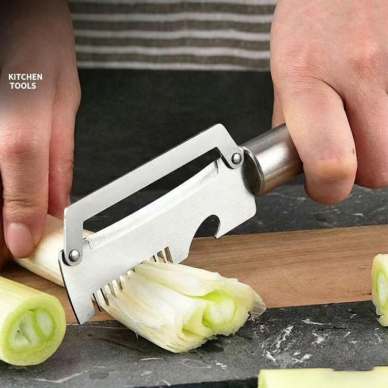 Multi Functional Stainless Steel Handle Peeling Scallion Knife Scraping Knife Household Scallion Peeling ToolDesert Bling