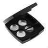 Black Square Cosmetic 4 Slots Empty Eyeshadow Blush Makeup Case Container 20mm Diameter