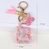 Розовый брелок с пайетками, подвеска с буквой, серьги-шармы