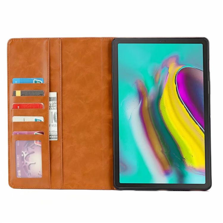 Применимый кожаный чехол для планшета Samsung Tab A T290 T307 Ретро-кожаный узор Карманная флип-подставка Защитный чехол