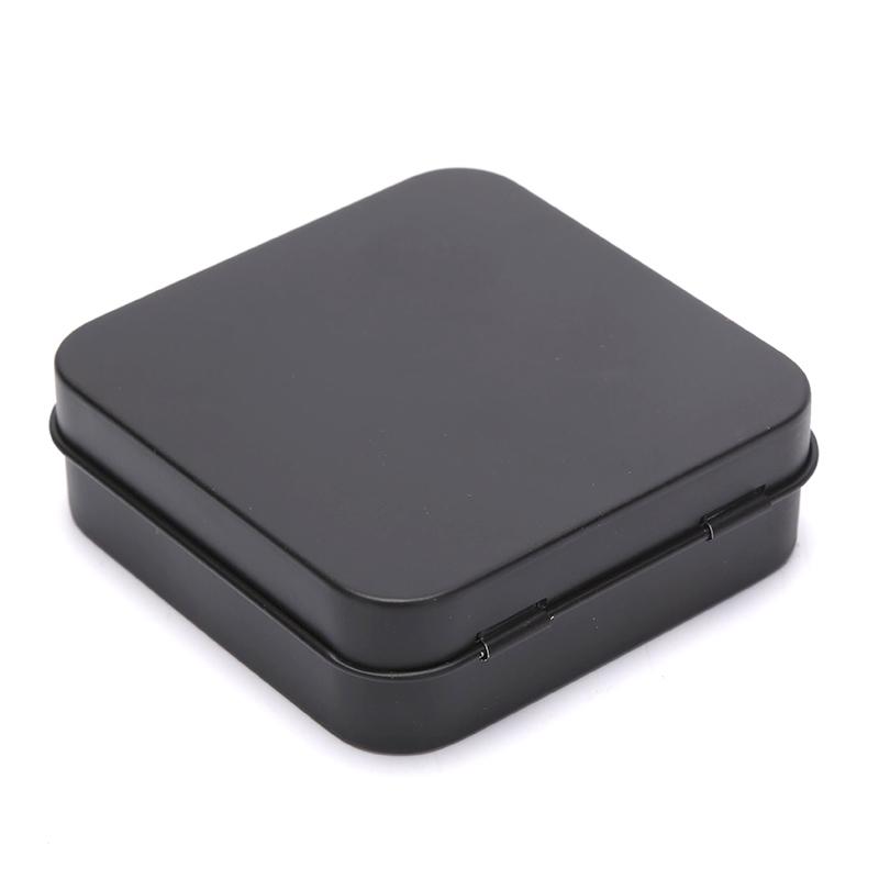 Мини-металлический контейнер для банок, квадратный откидной флип-контейнер для хранения ювелирных изделий, монета