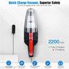 Mini Car Vacuum Cleaner Powerful Cyclone Suction 120W 9000PA Cordless Portable Household Dual-use Rechargeable Wet Dry Vacuum Cleaner