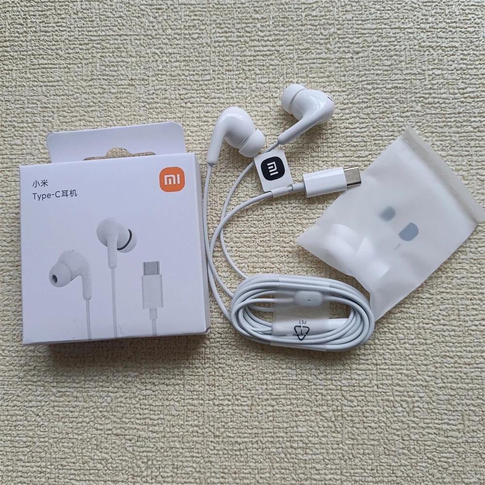 Original Type C Wired Headphones In Ear Headset Wired Earphones with Microphone Stereo Earbuds For Redmi POCO Huawei Samsung