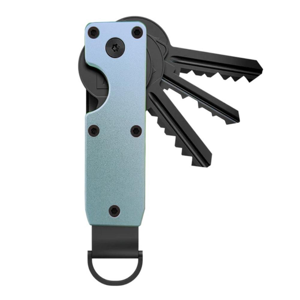 Вмещает 2-6 ключей Металлический органайзер для ключей Чехол-держатель для ключей из углеволокна для ключей длиной менее 6,2 см