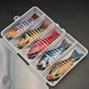Professional Fishing Tools 5Pcs/Set Hard Lures, Bass Baits with Metal ABS Tackle Hooks, Reusable Realistic Lures for Anglers Freshwater Saltwater Bait