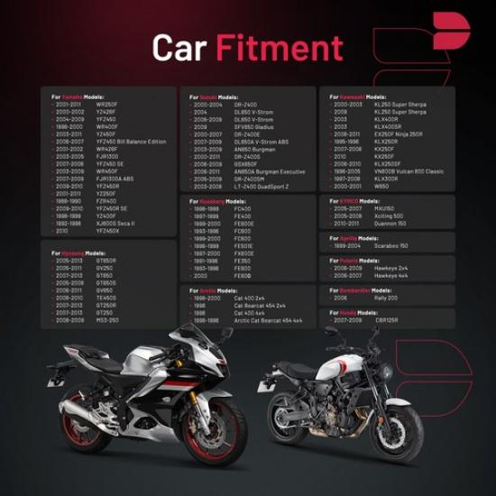 Набор из 4 керамических иридиевых свечей зажигания для Yamaha 00-02 YZ426F 2010 YFZ450X 1275