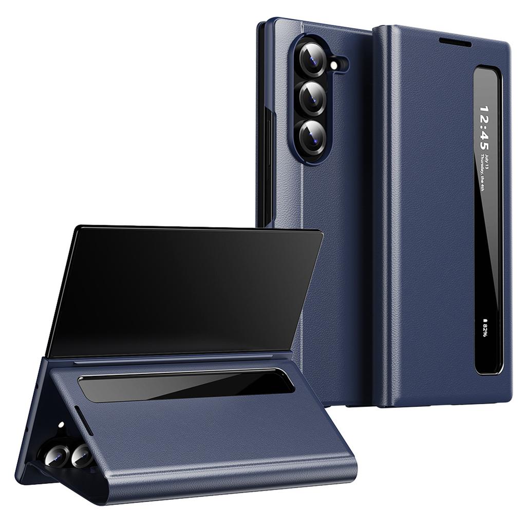 Чехол Smart View с окошком из кожи для Samsung Galaxy Z Fold6 5G