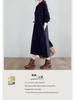 2025 Autumn Korean Style Cotton-Linen Polo Collar Elegant Long Sleeve Shirt Dress