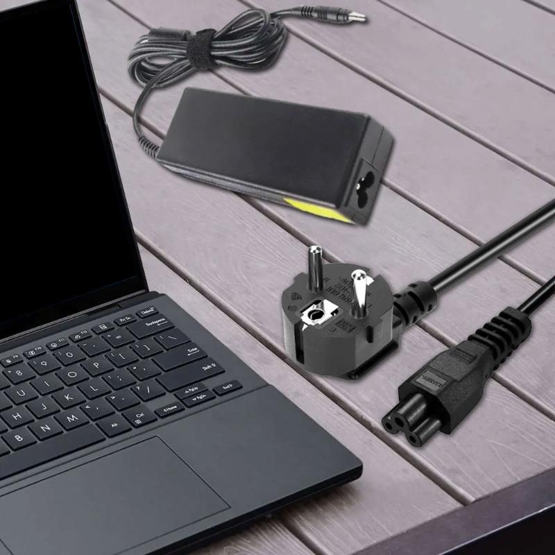 Power Cable Cord with 3Pin Prong Cloverleaf Connectior for Laptop Notebook Scanner Printer Power Supply 1.2m 4ft