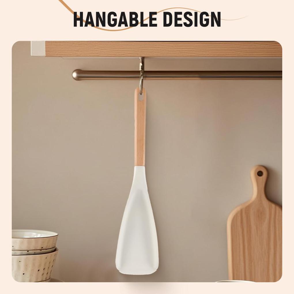 2 упаковки/лот Кулинария Кухонная утварь Эргономичные удобные деревянные ложки Деревянные ложки для приготовления пищи Антипригарное покрытие