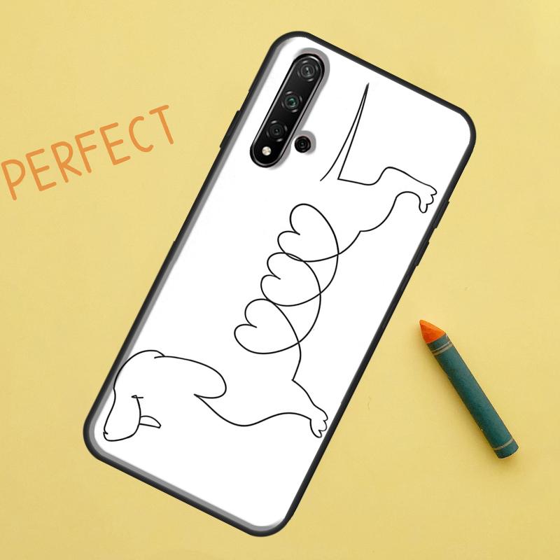 Чехол для собаки таксы для Huawei P30 Pro P20 P40 Lite Nova 8i 7i 3i 11i 5T 9 10 SE Y60 Y61 Y70 Y90 P Smart Z