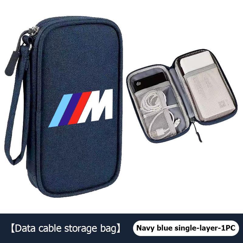 For BMW 3 Car Styling Digital Storage Bag Oxford Cloth Cable Tools Travel Purse For BMW M Sport M2 M3 M4 M5 M6 E46 E90 E60 F10 F20 E87 X3