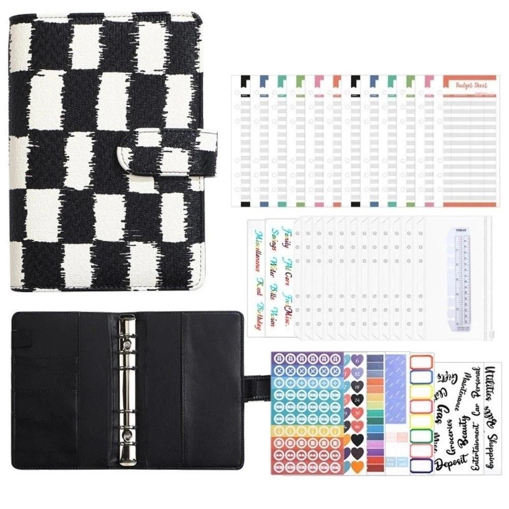 PU Leather Money Saving Binder Waterproof Loose-Leaf Money Saving Challenge Book Save Money Cash Budget