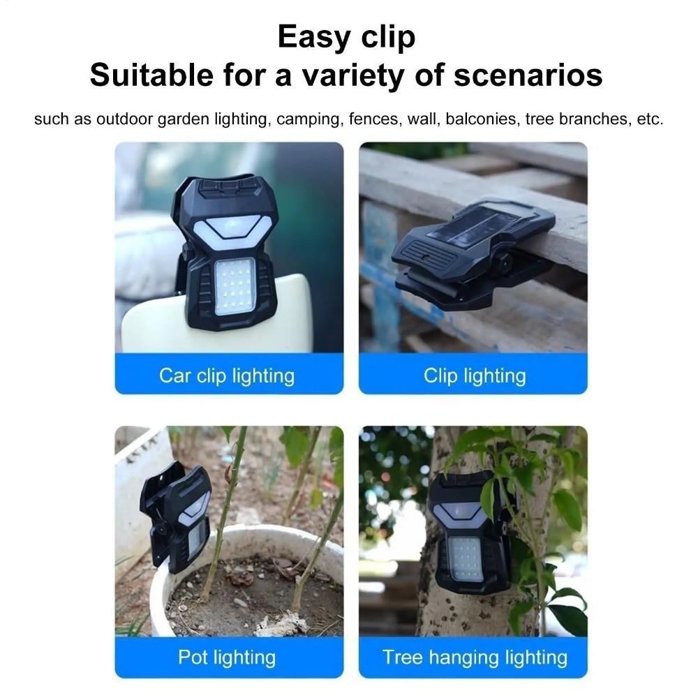 Waterproof Solar Clip-on Lamp Clip On Garden Wall Light Solar Garden Lights Terrace Lighting