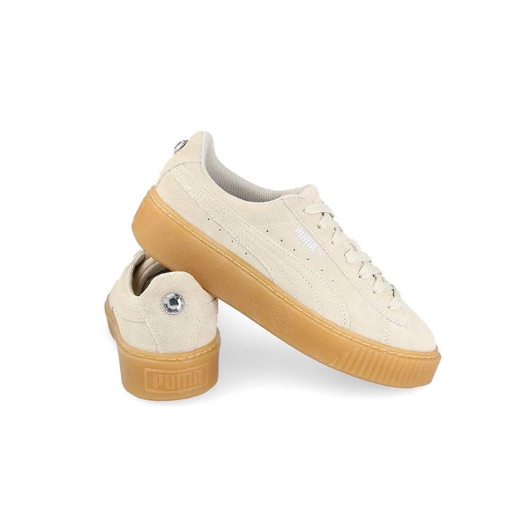 Puma Платформа Jewel Кожа Повседневные Низкие Детские Кроссовки Детские кроссовки Off-White 365131-02