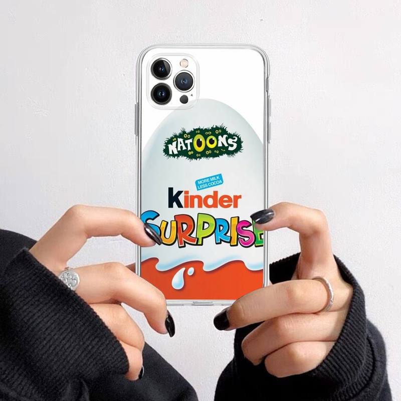 Новый чехол-телефон KINDER JOY Surprise с рисунком Trolly egg для iPhone 14 13 12 11 Pro Max XS X XR SE 2020 6 7 8 Plus Mini Прозрачный корпус