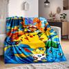 1pc Pokemon, Pikachu Flannel Blanket [Cozy Throw Blanket] For Sofa, Bed, Travel, Camping, Livingroom, Office, Couch, Chair, And Bed