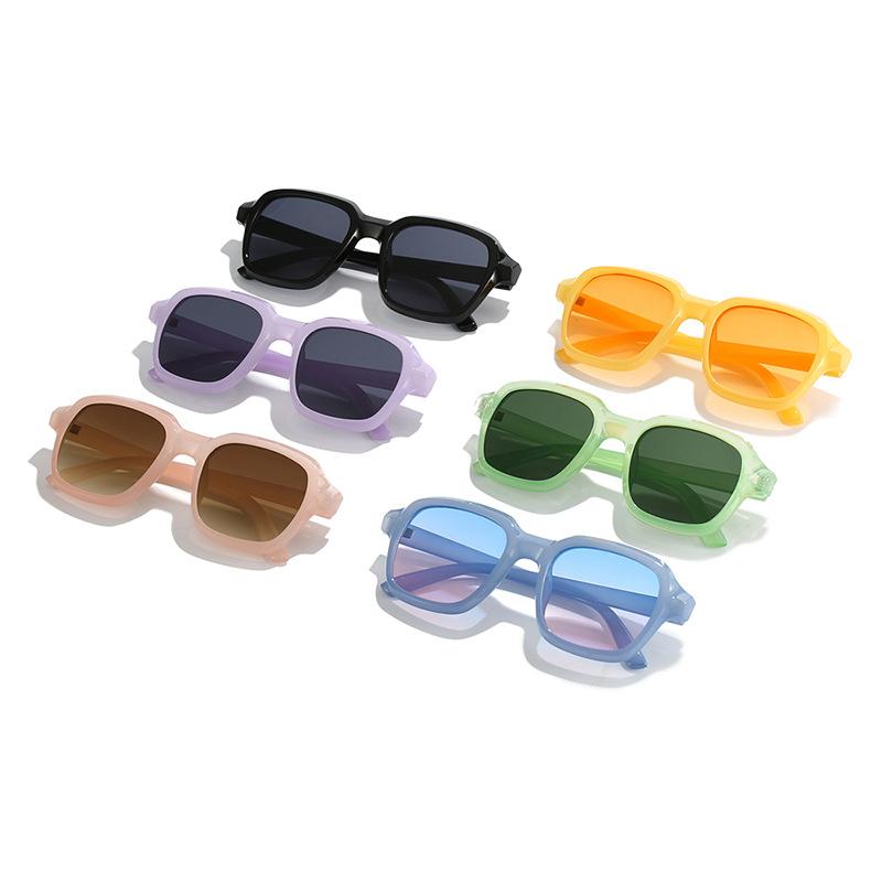 New European and American large-frame sunglasses without makeup street shooting contrasting color trendy women's sunglasses fashionable men's glasses