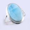 Кольцо из серебра 925 пробы с драгоценным камнем Natural Republic Larimar, размер 7,5 дюйма, h7k50