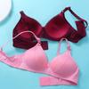 Лисий бюстгальтер в сборе, женский бюстгальтер пуш-ап, розовый кружевной провод, свободный сбор, сексуальная чашка AB, тонкое удобное нижнее белье для груди