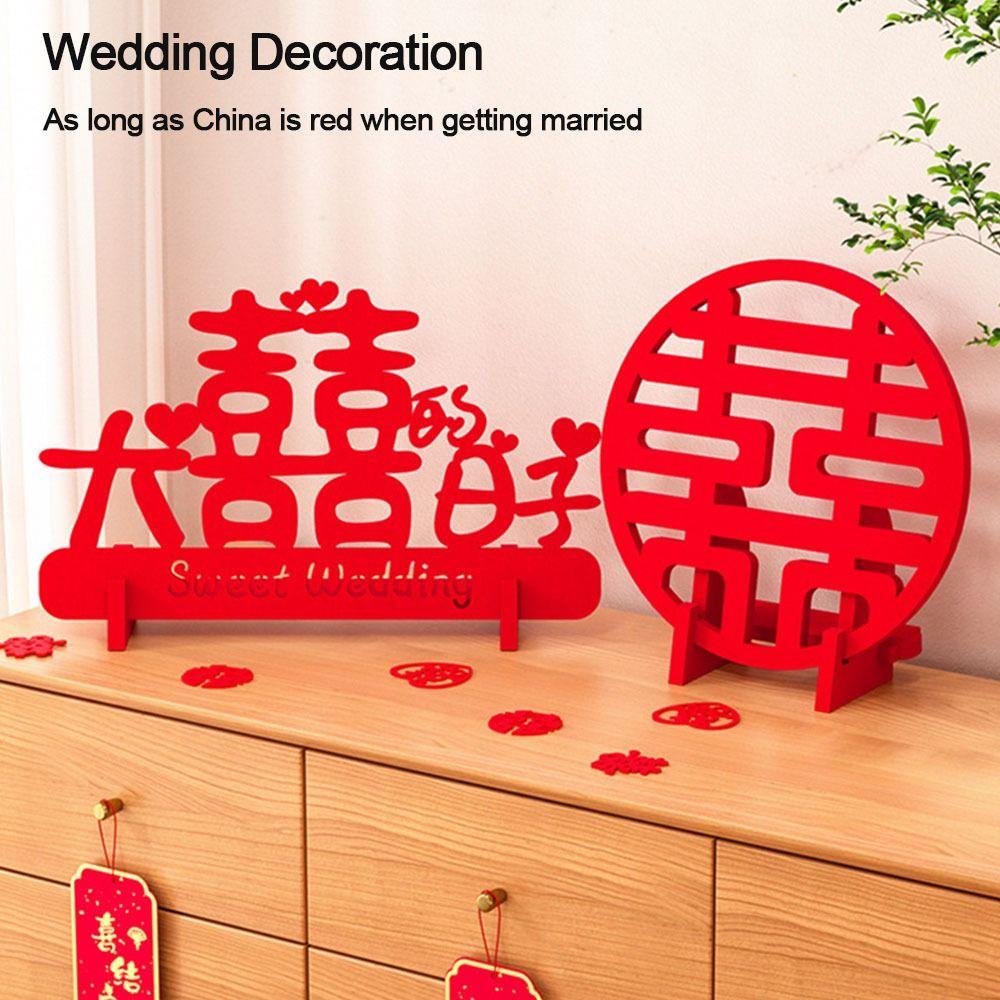 3D Wedding Ornament Wedding Supplies Xi Word Sticker Chinese Wedding Decoration Wall Stickers