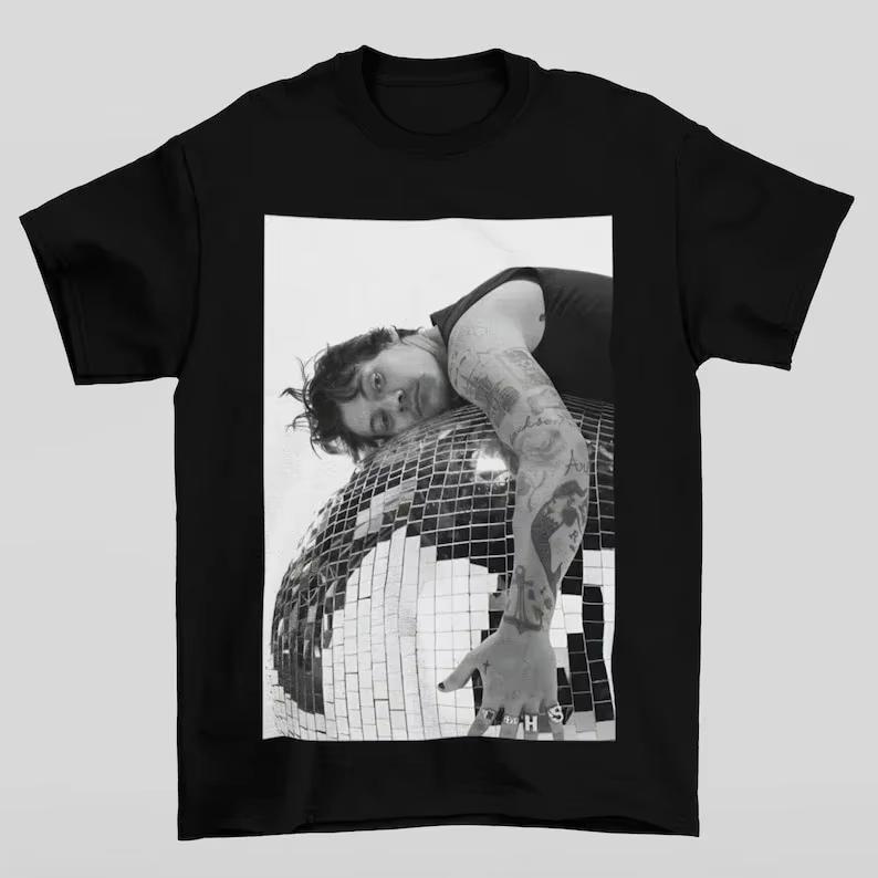 Summer 202526 HARRY STYLES Graphic Pure Cotton Print Popular Artist Popular Unisplusgender Casual Tshirt