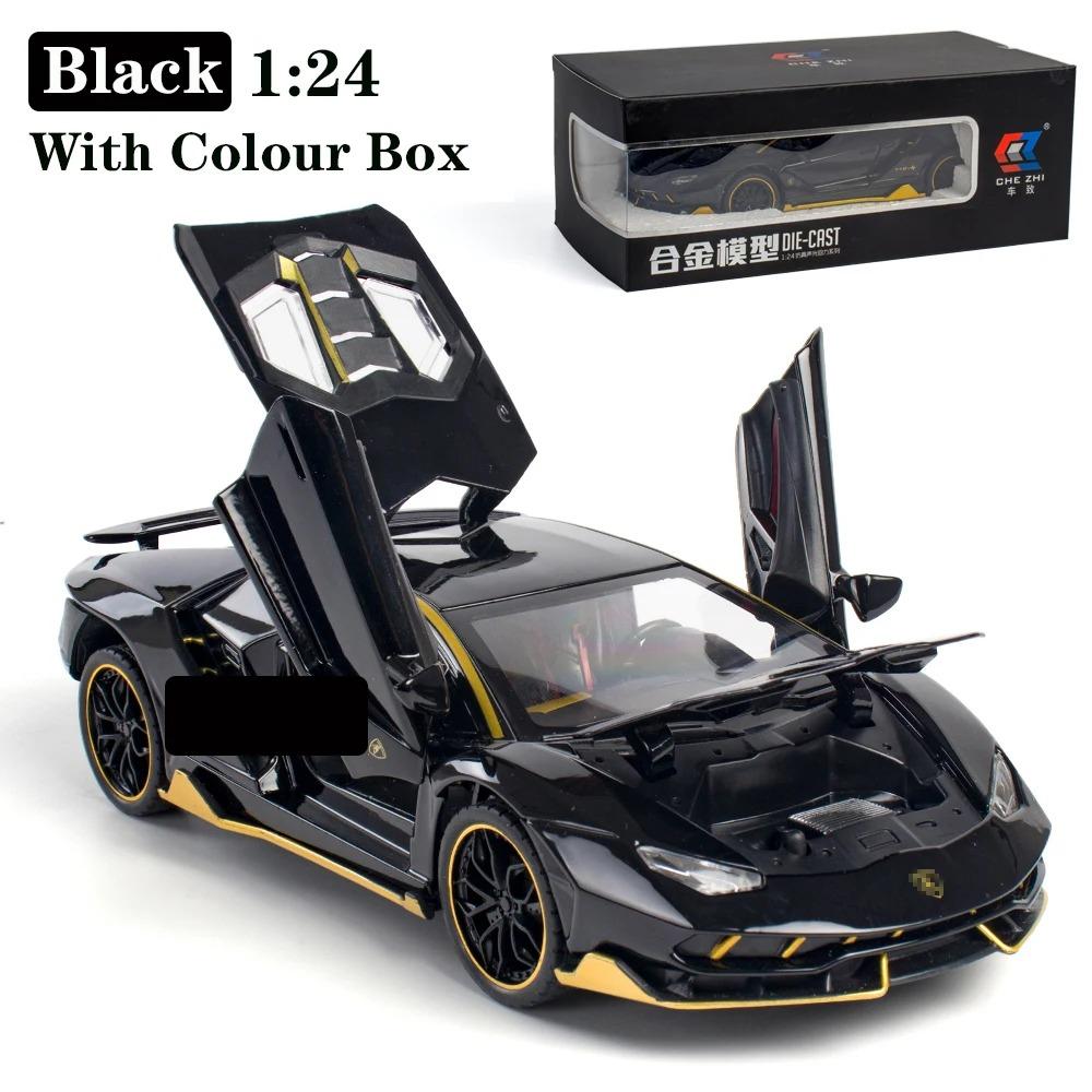 1/24 Lamborghini In League Car Sportive Diecast Sound Model & Light Pull Back Car Toy for Children's Hot Wheel LP770